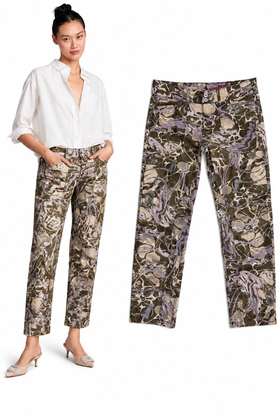 Pilcro The Wanderer Low Rise floral Metallic Pant Size 28 Tapestry Anthropologie